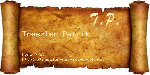 Treszler Patrik névjegykártya